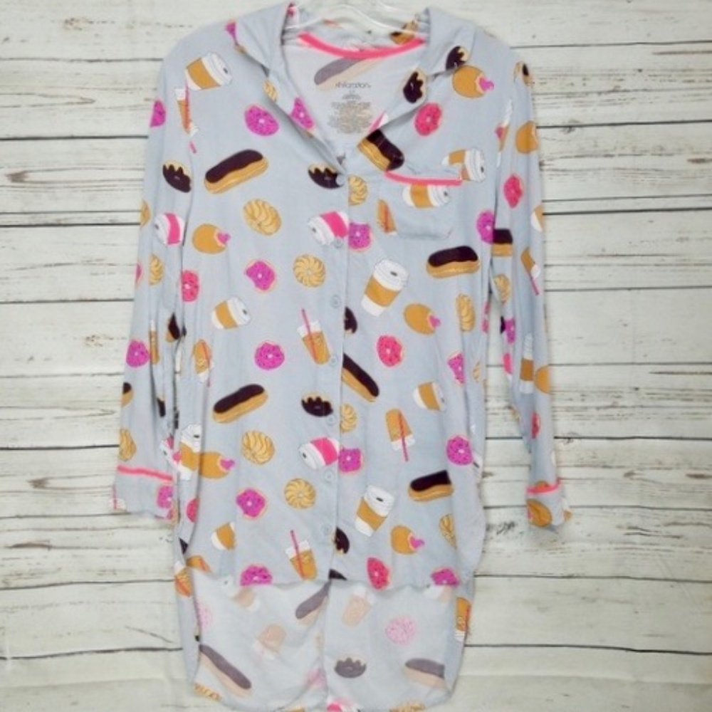 Coffee and donut sleep shirt